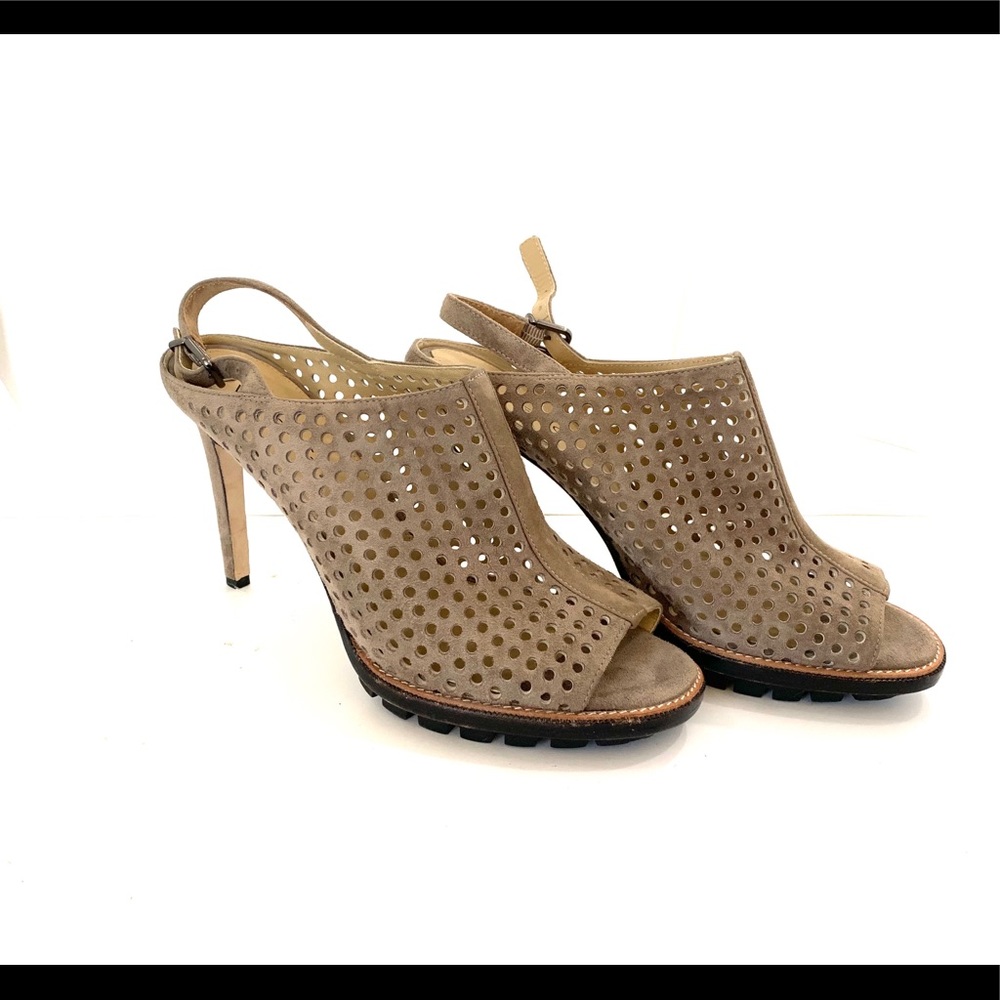 NWOT Via spiga peep toe sling back heels. Like new
